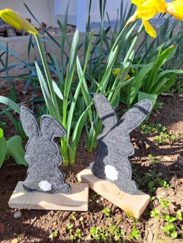 Dekoaufsteller Osterhase - Filz
